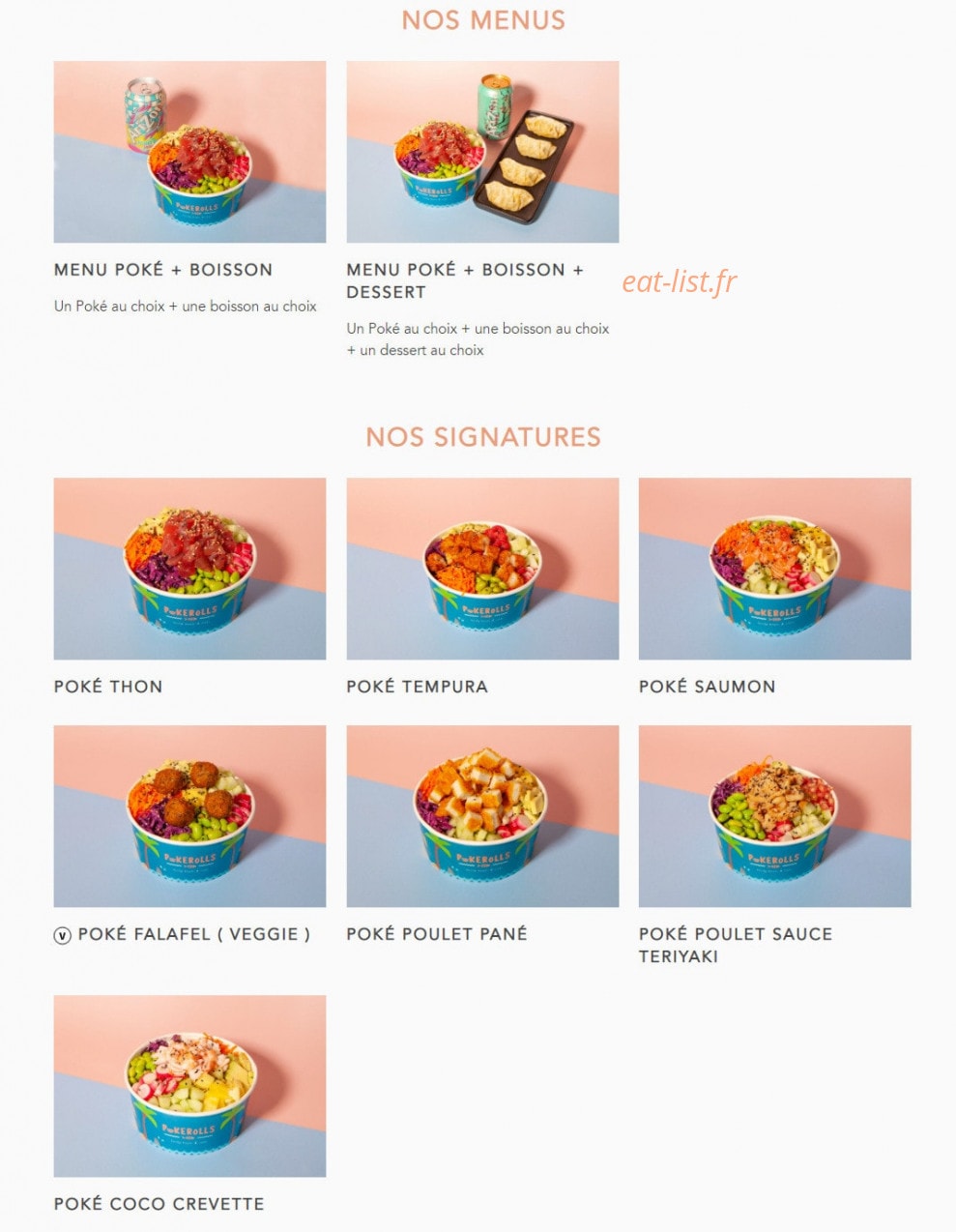 Poké Rolls — carte page 1