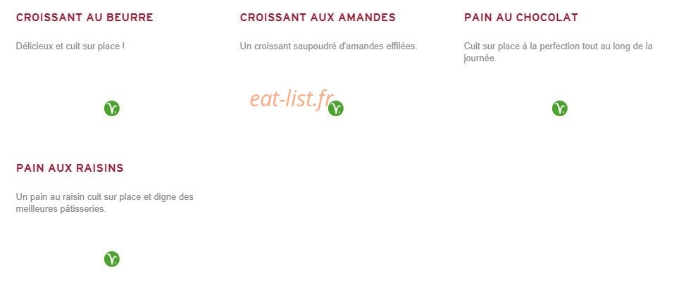 Prêt à manger — carte page 8