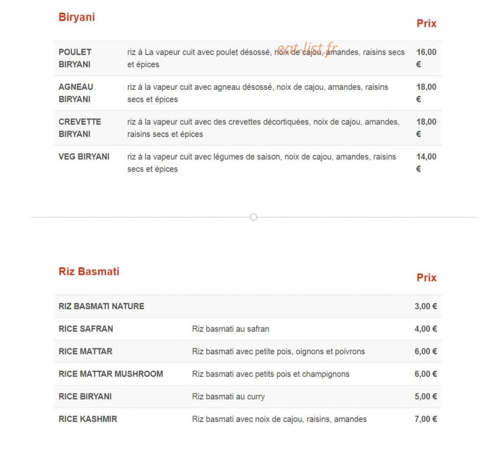 Restaurant Manaslu — carte page 7