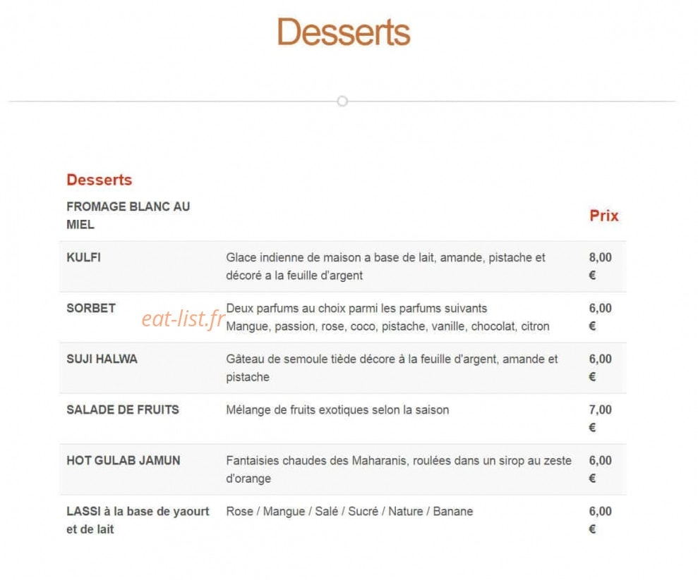 Restaurant Manaslu — carte page 16