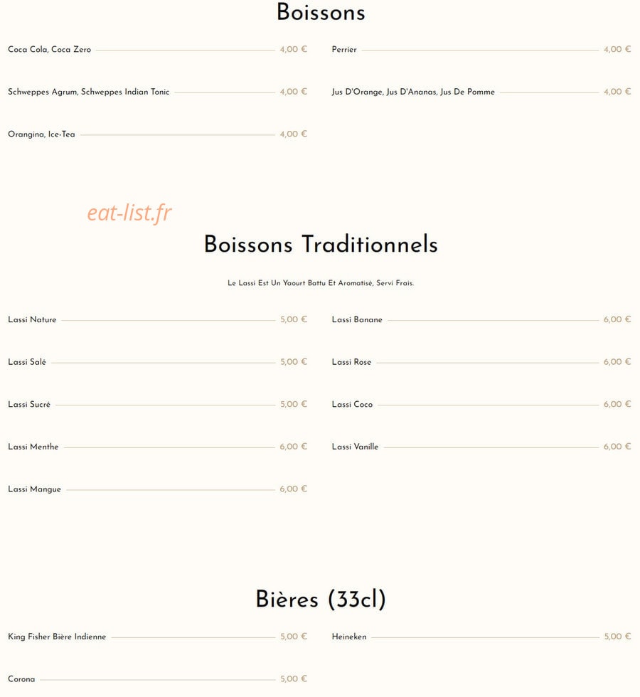 Shivam Lounge — carte page 9