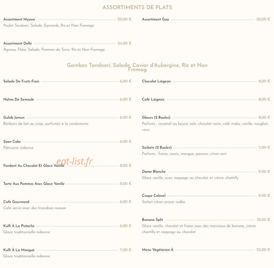 Shivam Lounge — carte page 6
