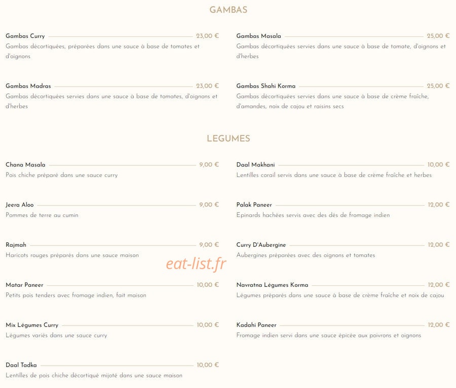 Shivam Lounge — carte page 4