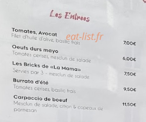 Sur la Braise — carte page 1