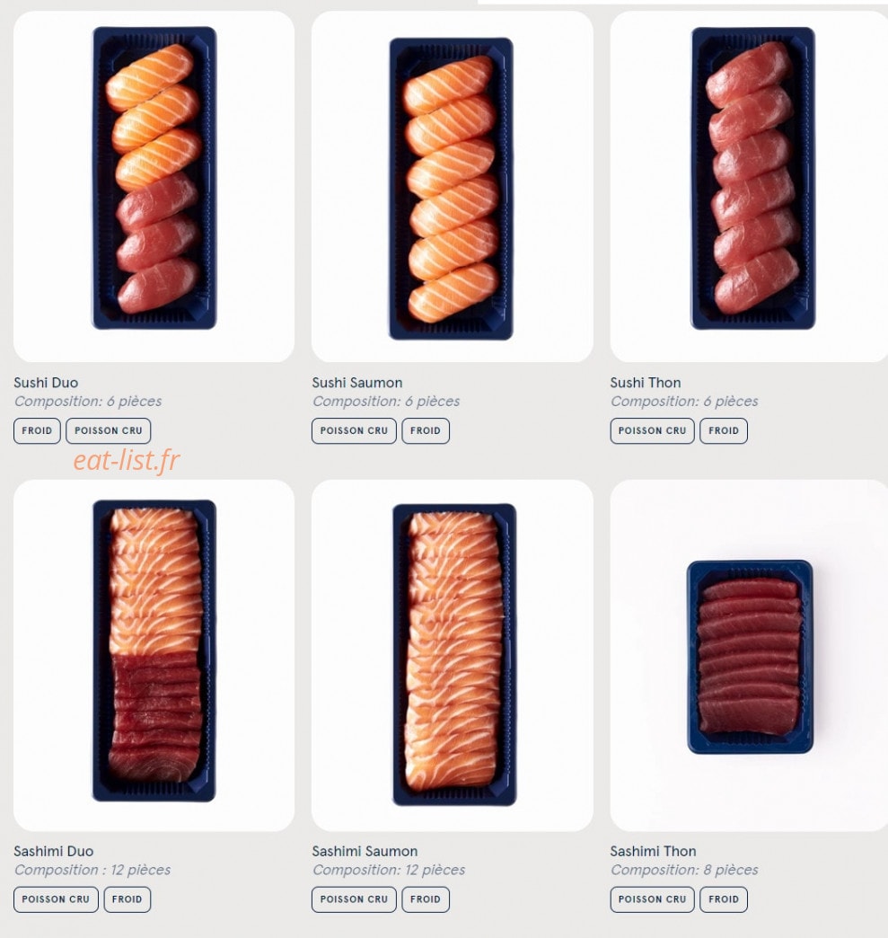 Sushi Daily — carte page 1