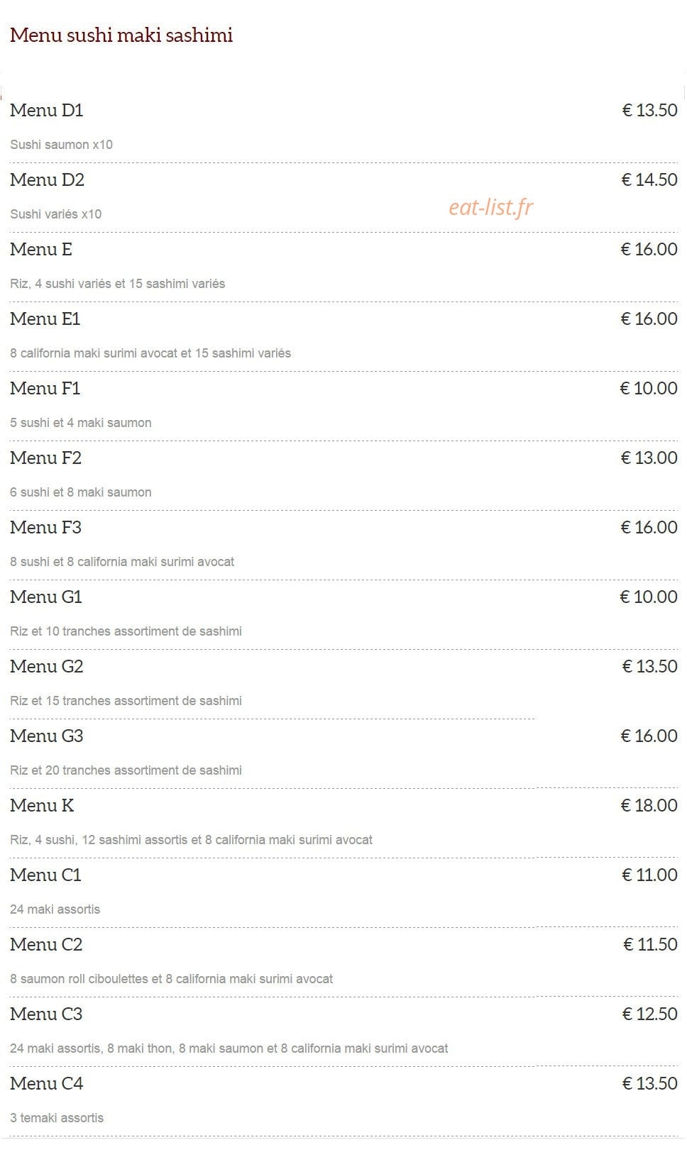 Toyo sushi — carte page 3