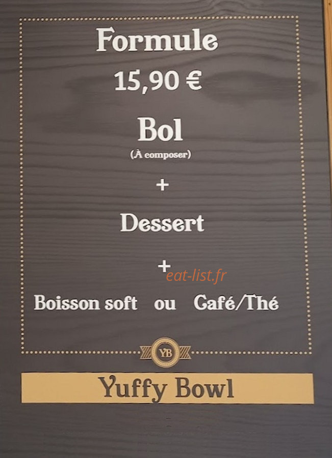 Yuffy Bowl — carte page 2