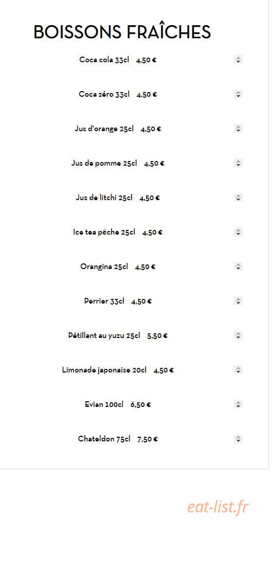 Ayako Teppanyaki — carte page 18