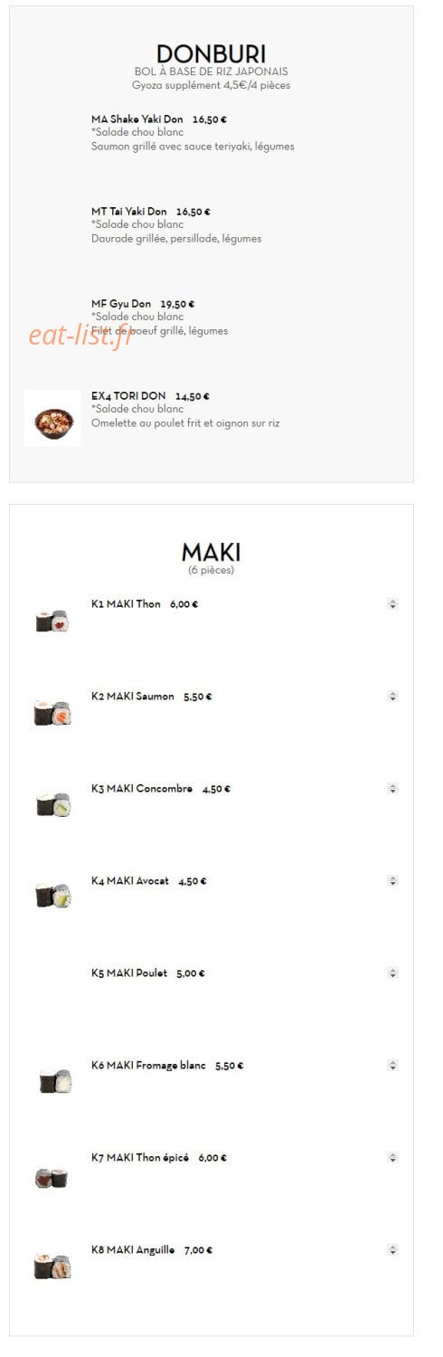 Ayako Teppanyaki — carte page 7