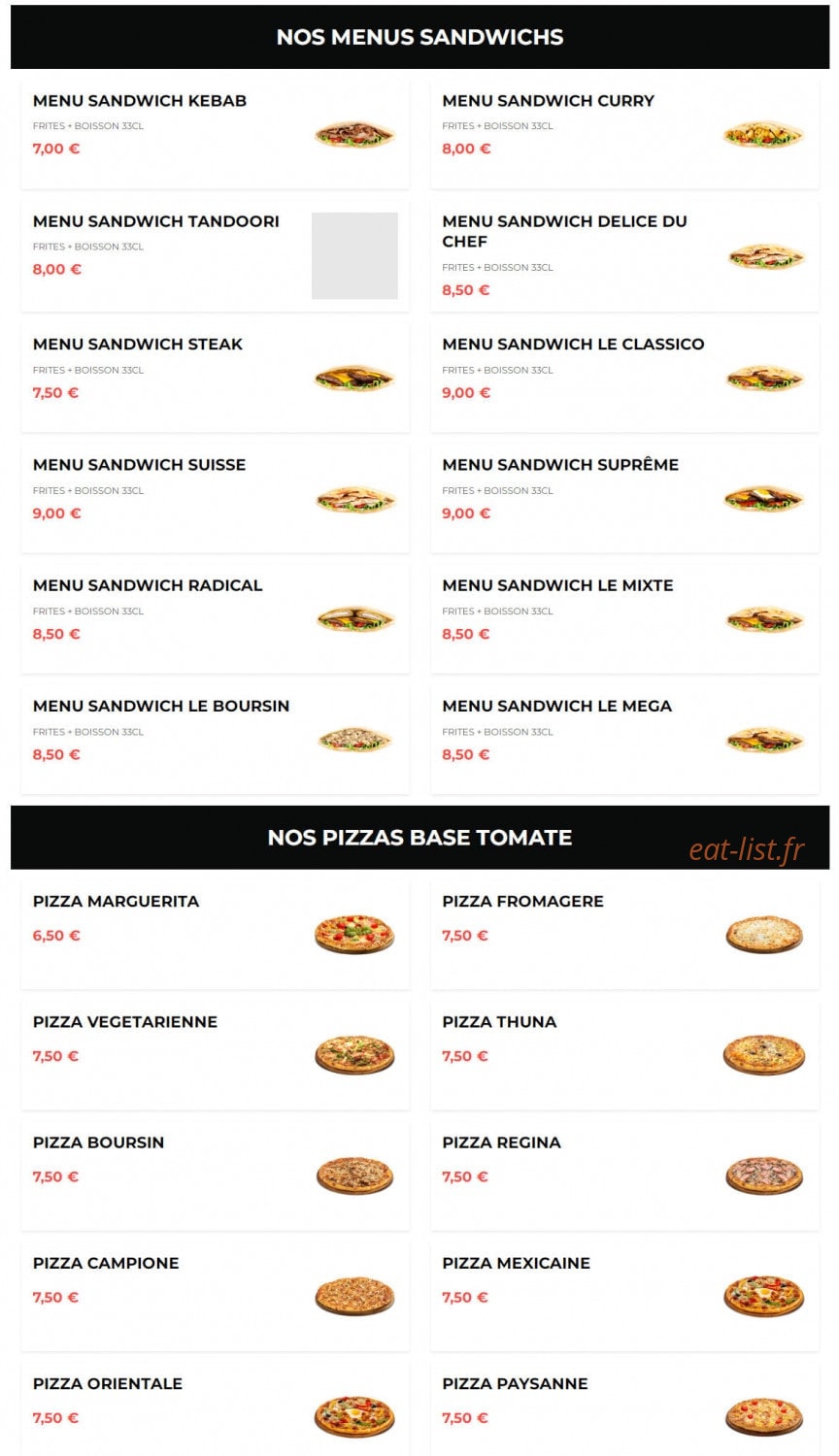 Big Eat — carte page 1