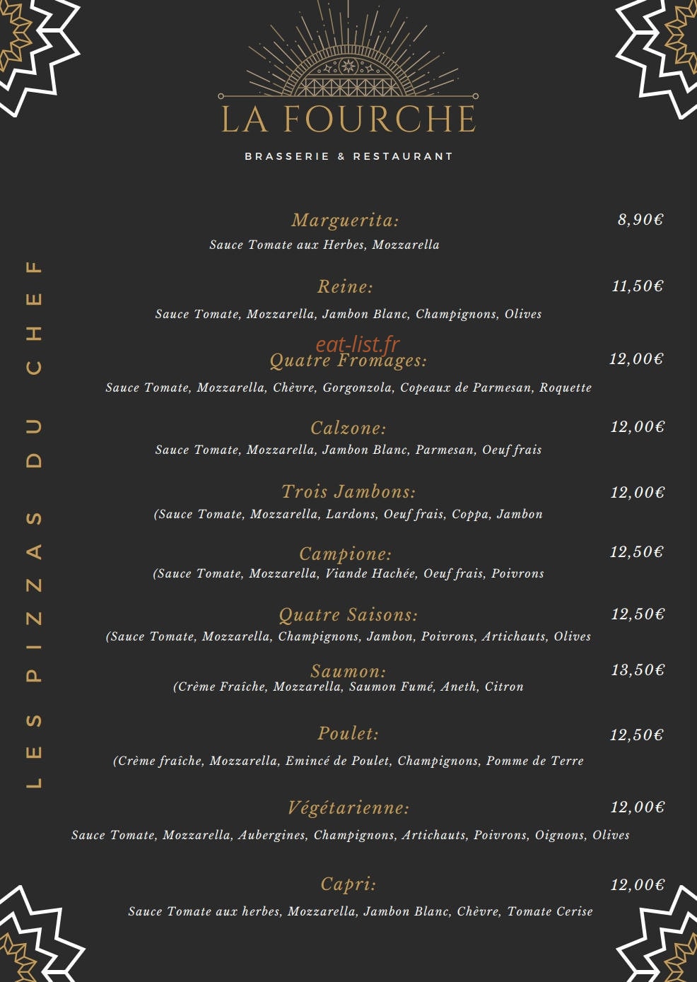Brasserie La Fourche — carte page 2