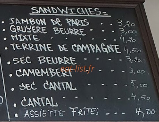 Café de l'Arrivée — carte page 3