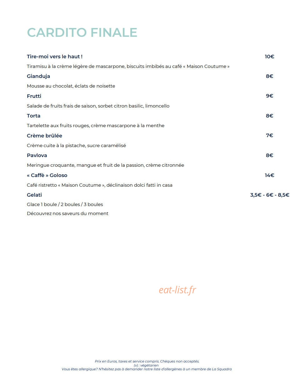 Caffè Cardito — carte page 6