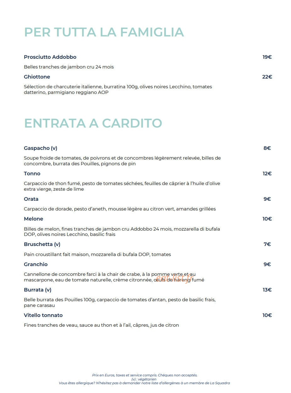 Caffè Cardito — carte page 2