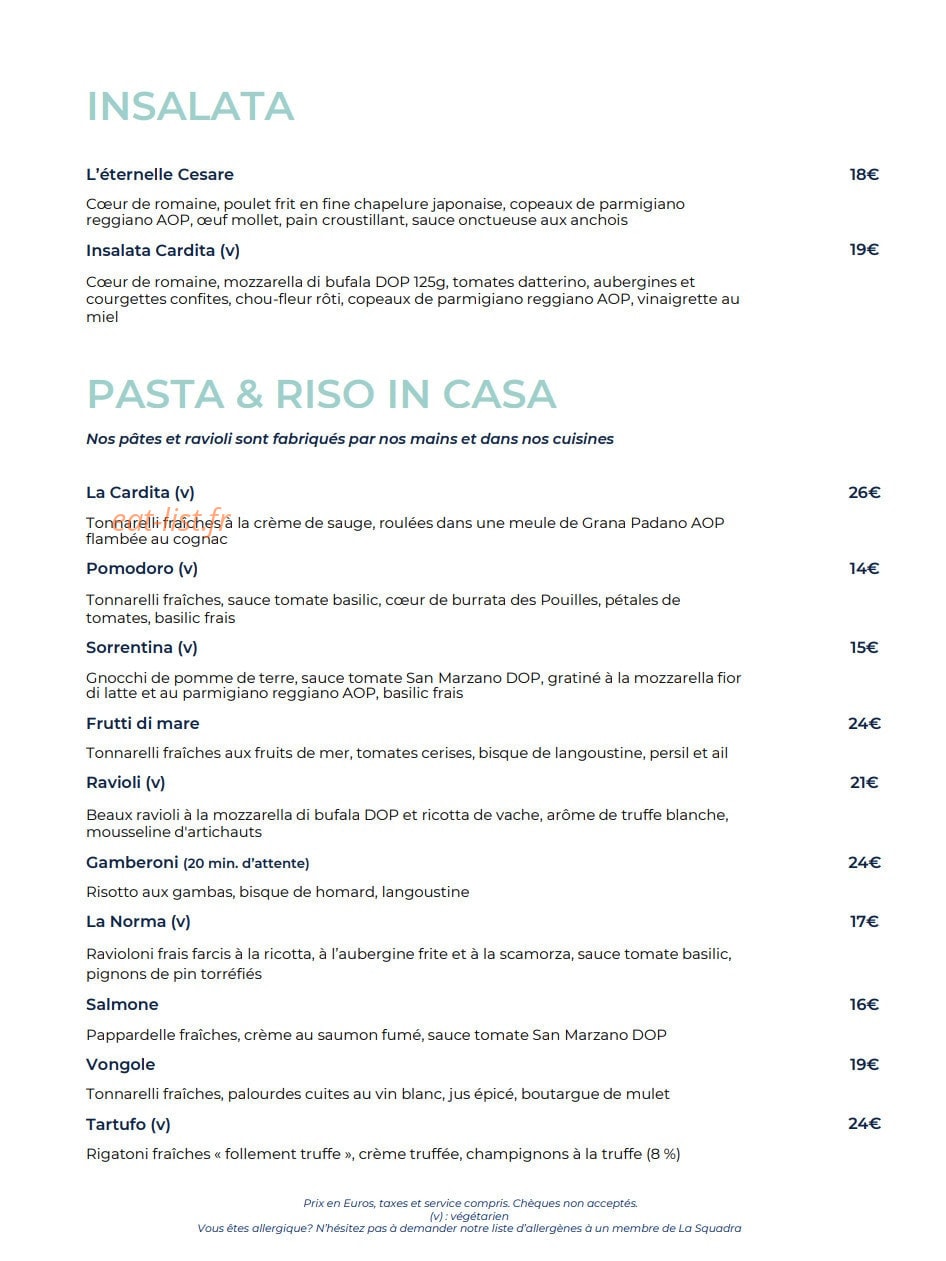 Caffè Cardito — carte page 4
