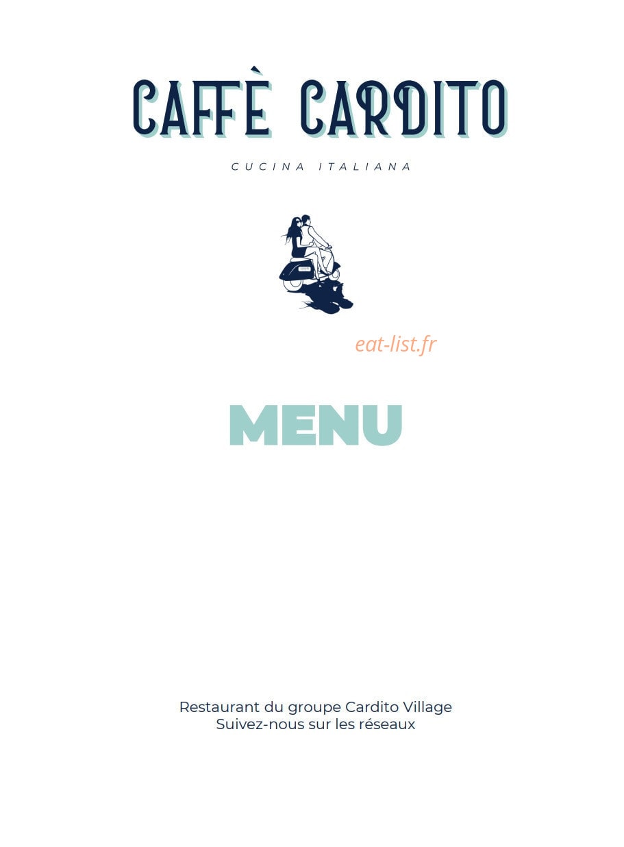Caffè Cardito — carte page 1