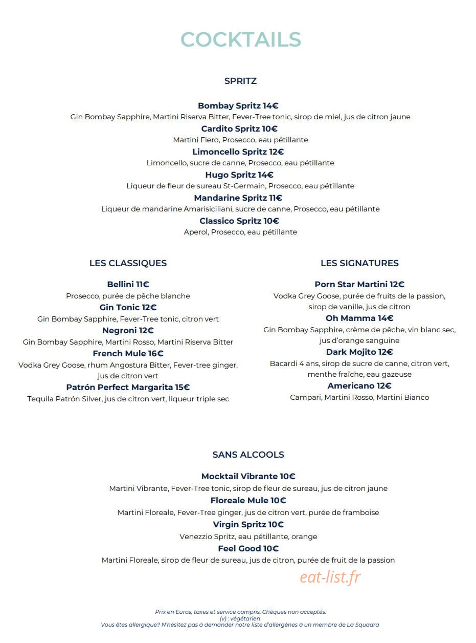 Caffè Cardito — carte page 10