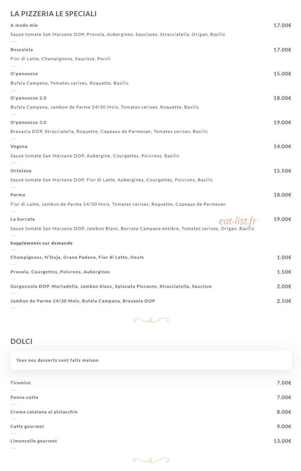 Da Giuliana — carte page 2