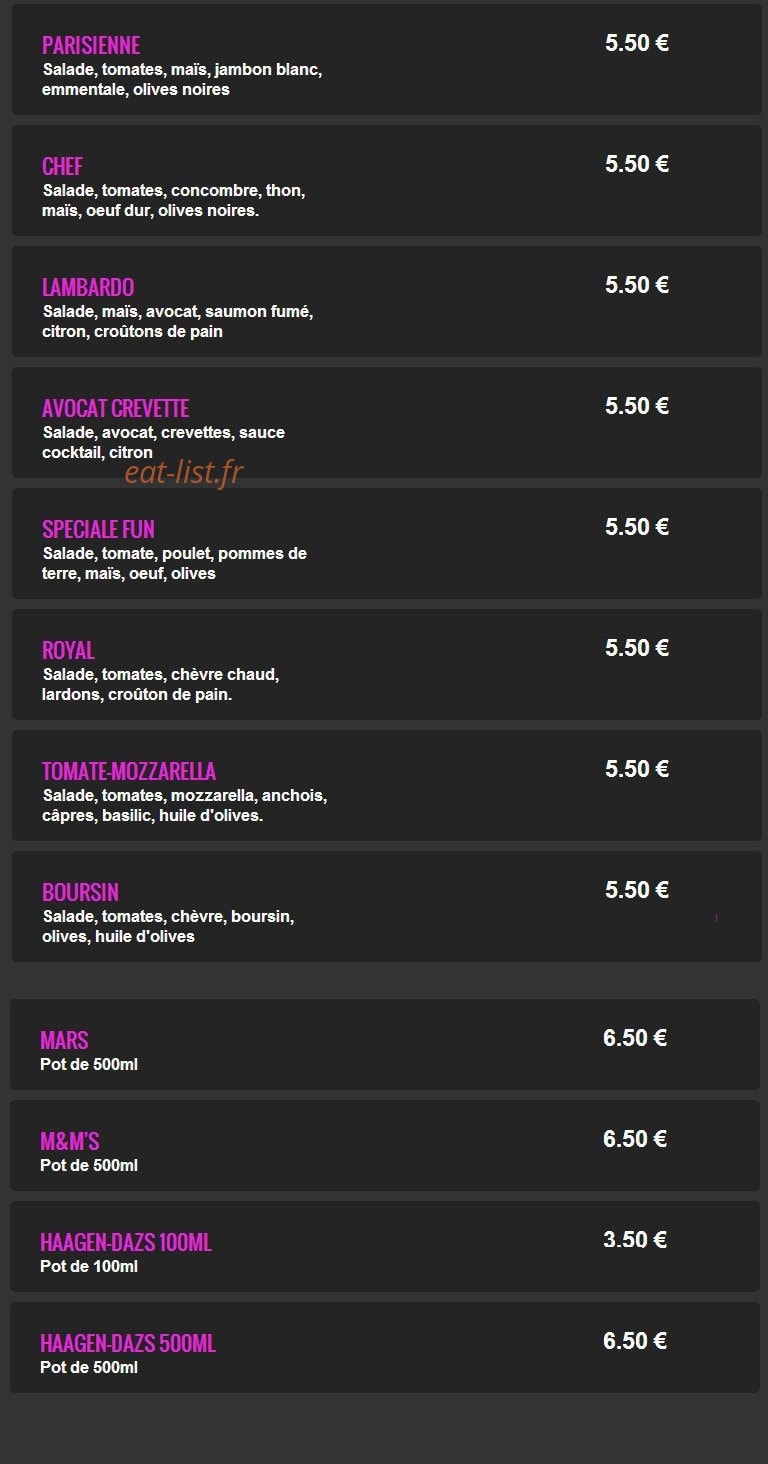 Fun Pizza — carte page 9