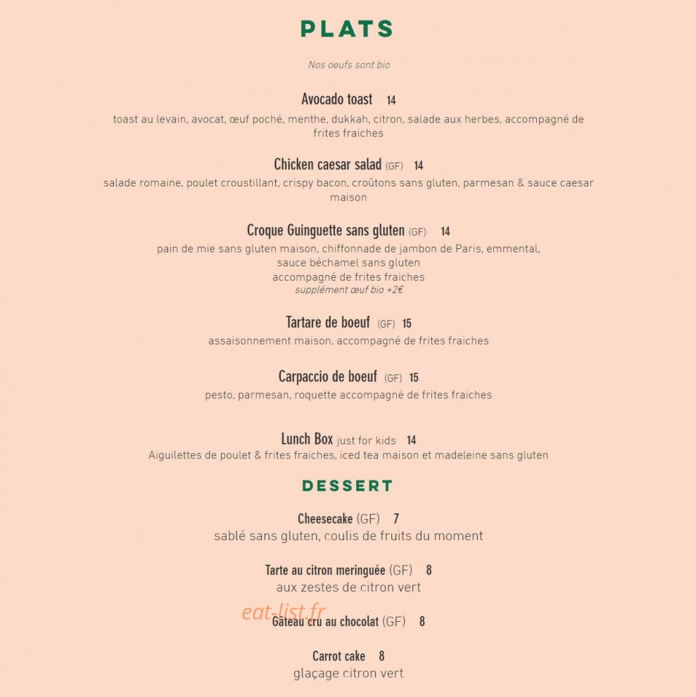 La Guinguette — carte page 2