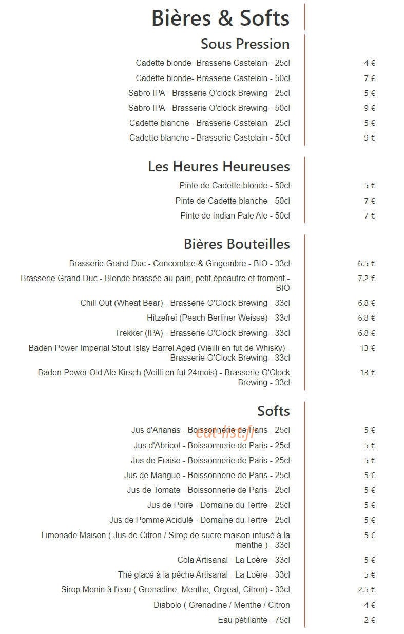 Le Café du Marché — carte page 4