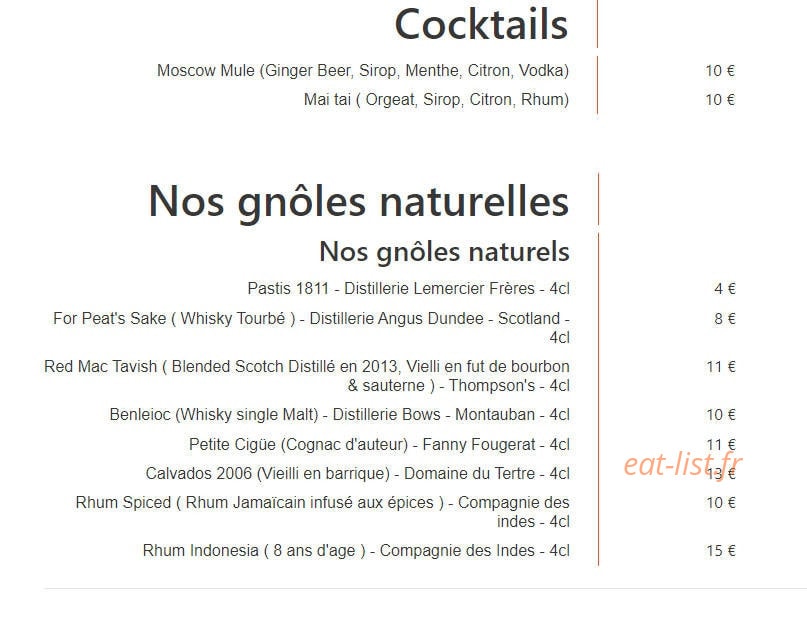 Le Café du Marché — carte page 5