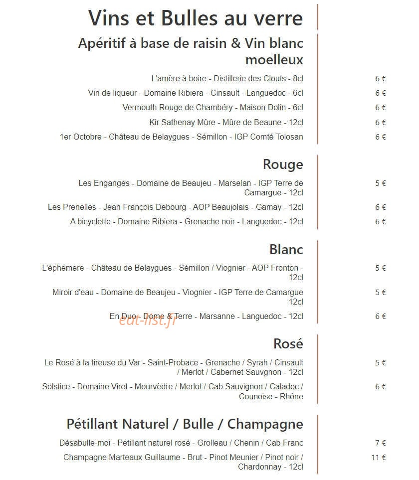 Le Café du Marché — carte page 3