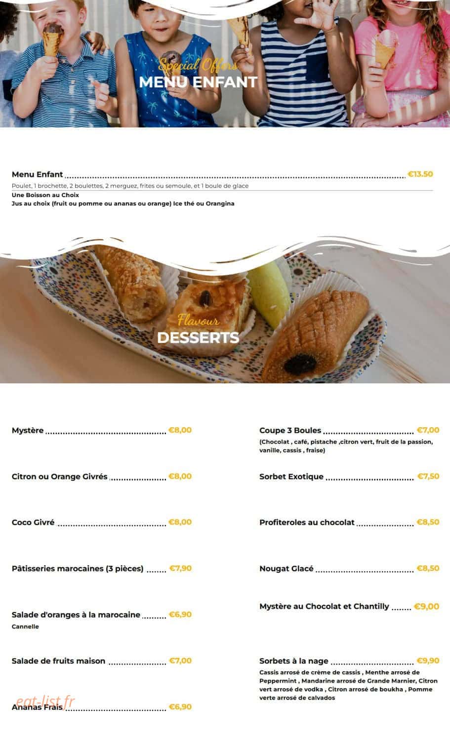 Le Marrakech — carte page 5