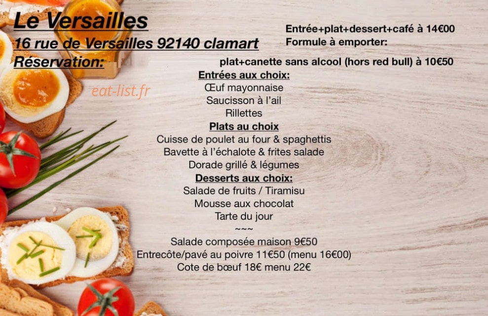 Le Versailles — carte page 1