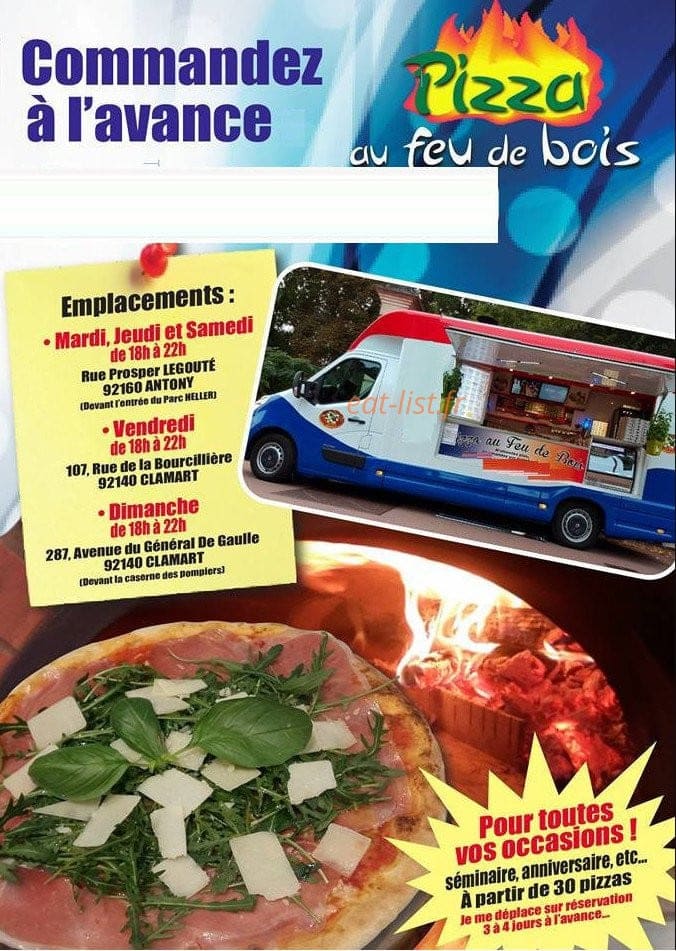 Malek Pizza — carte page 1