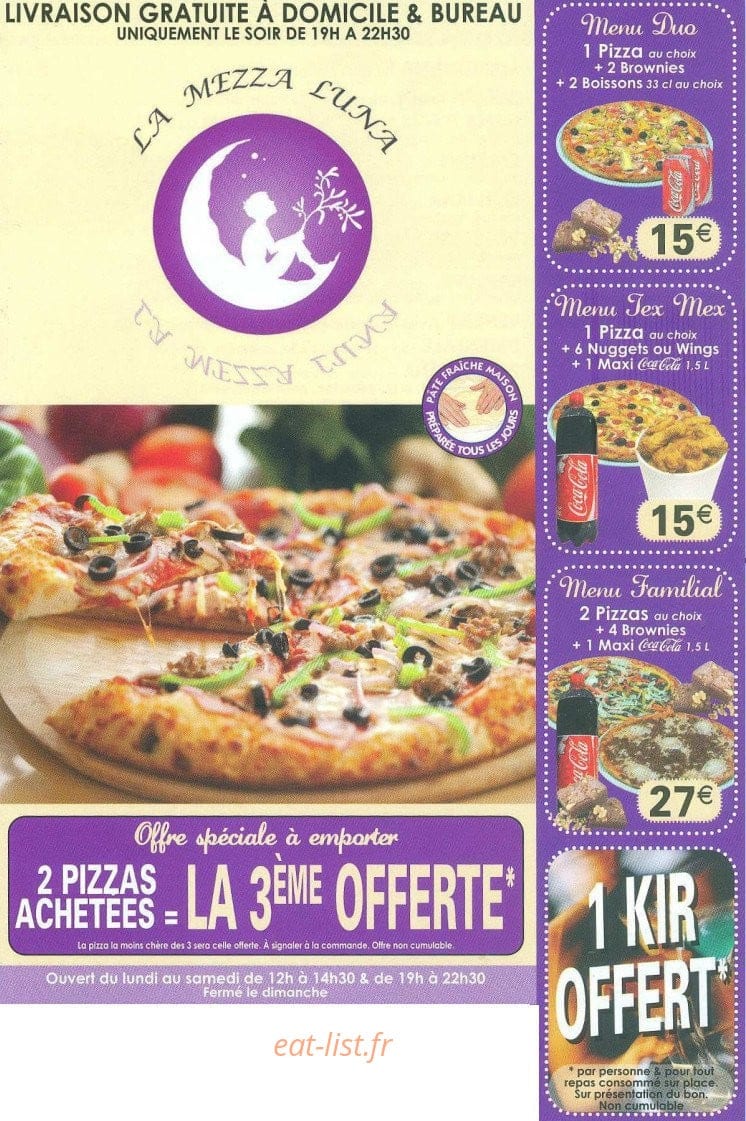 Mezza Luna à Clamart - menu et photo