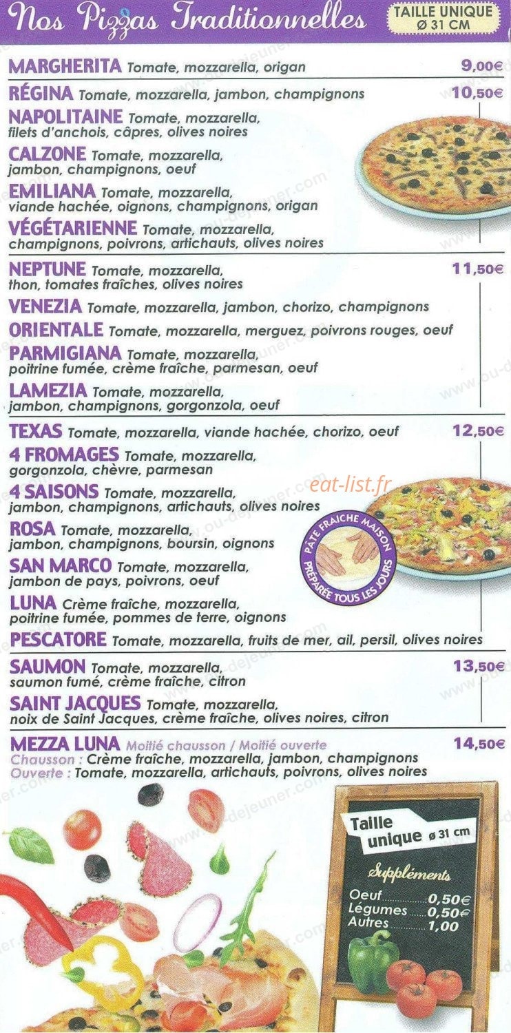 Mezza Luna à Clamart - menu et photo