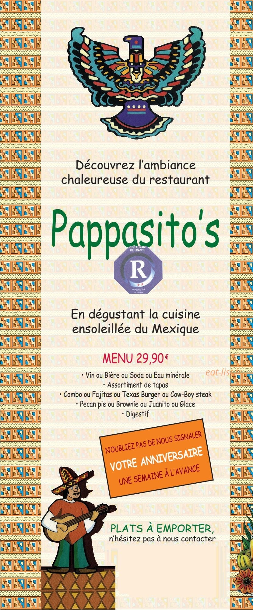 Pappasito's — carte page 1