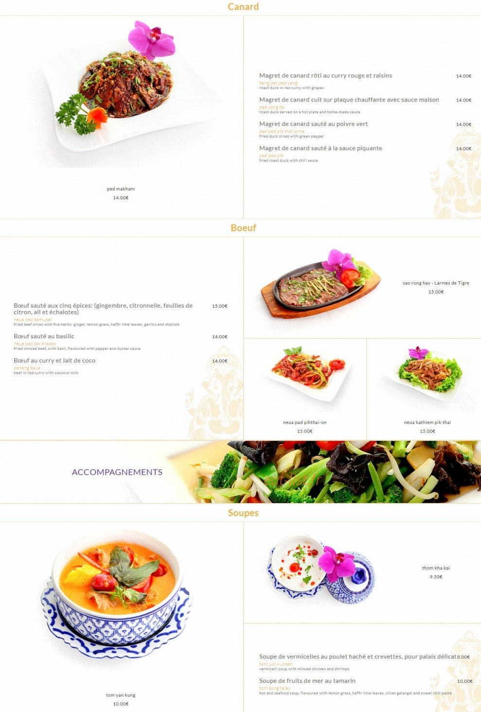 Pattaya Thaï — carte page 3