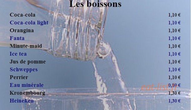 Pizza des Roissys — carte page 12