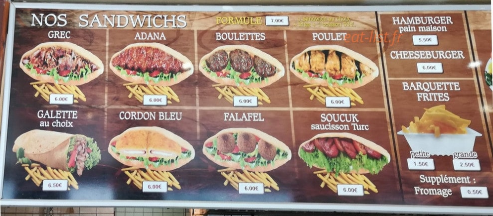 Restaurant Murat — carte page 1