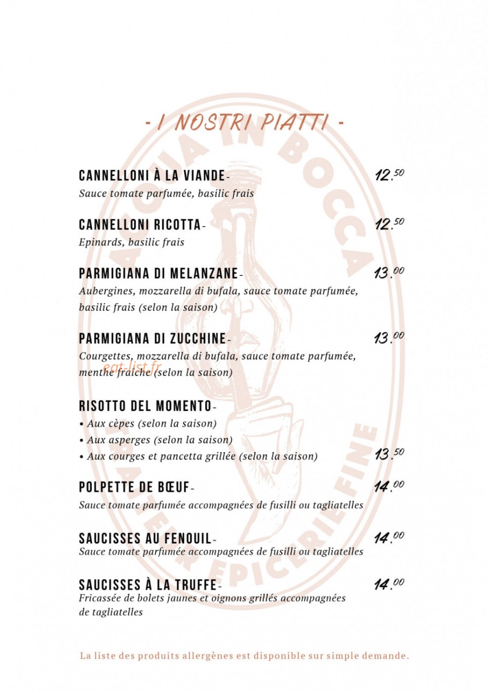 Acqua in Bocca — carte page 5