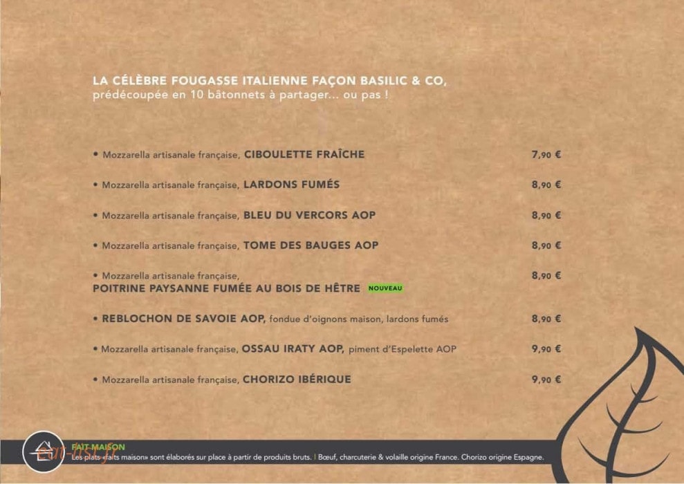 Basilic & Co — carte page 3