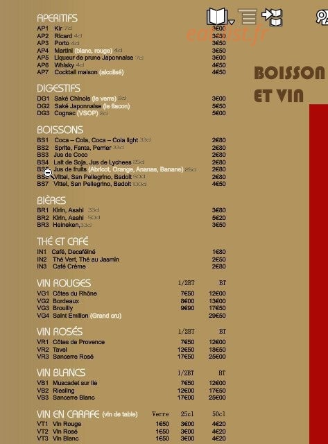 Bishoku — carte page 13