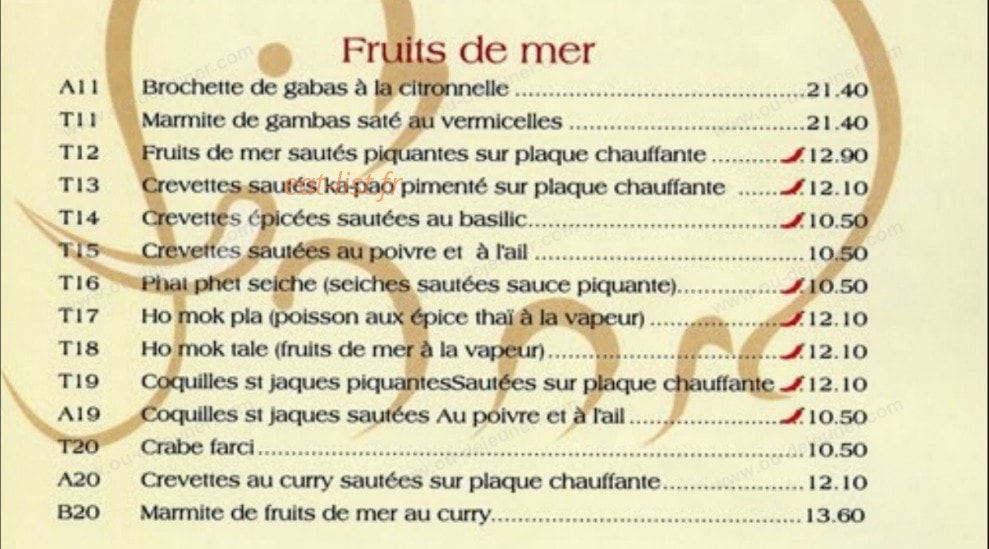 Chez Pailine — carte page 2