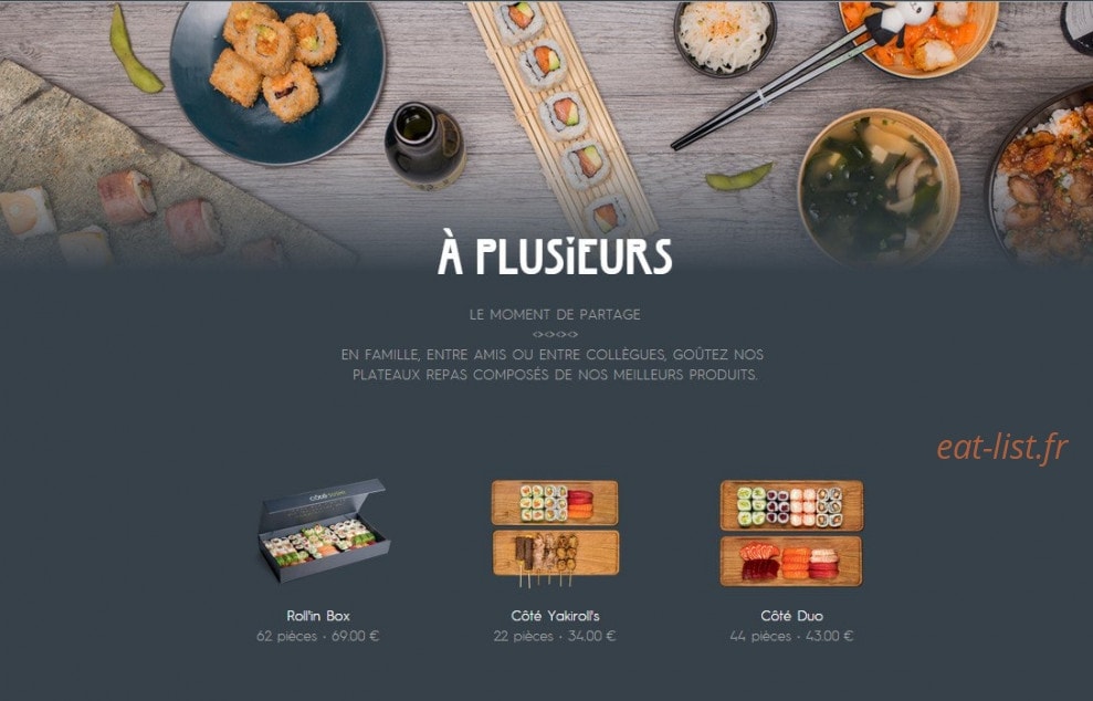 Coté sushi — carte page 4