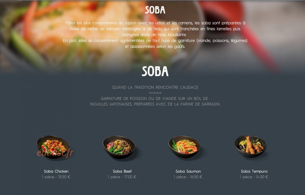 Coté sushi — carte page 7