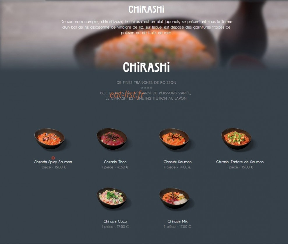 Coté sushi — carte page 8