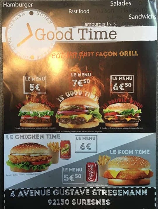 Good Time — carte page 1