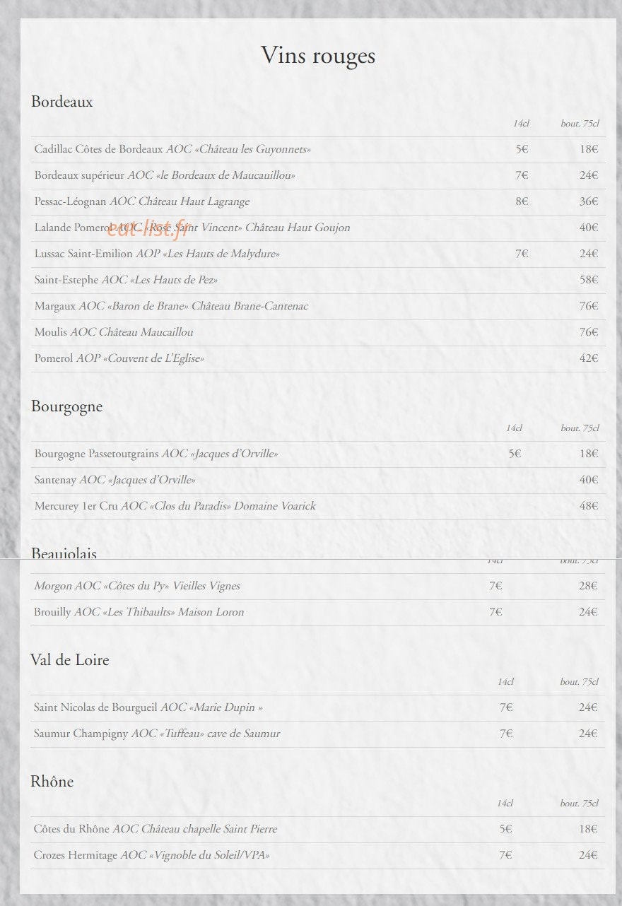L'Heure Bleue — carte page 4
