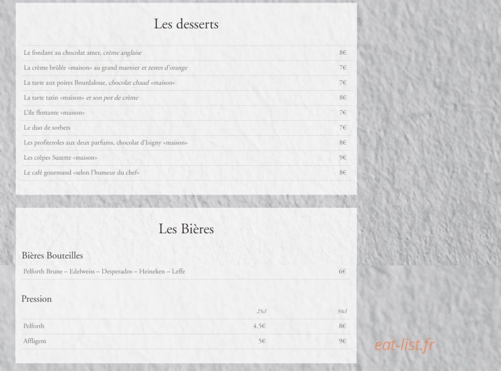L'Heure Bleue — carte page 2