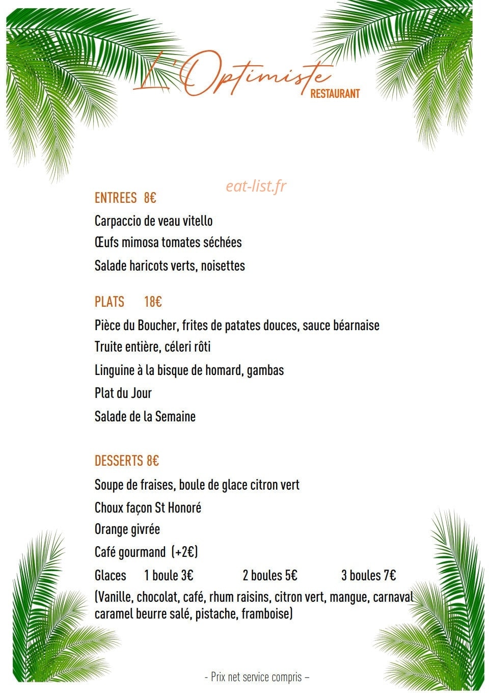 L’Optimiste — carte page 1