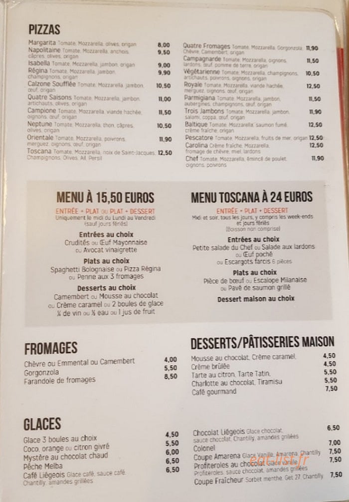 La Toscana — carte page 1