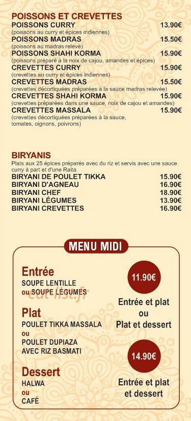 Le Basmati — carte page 6