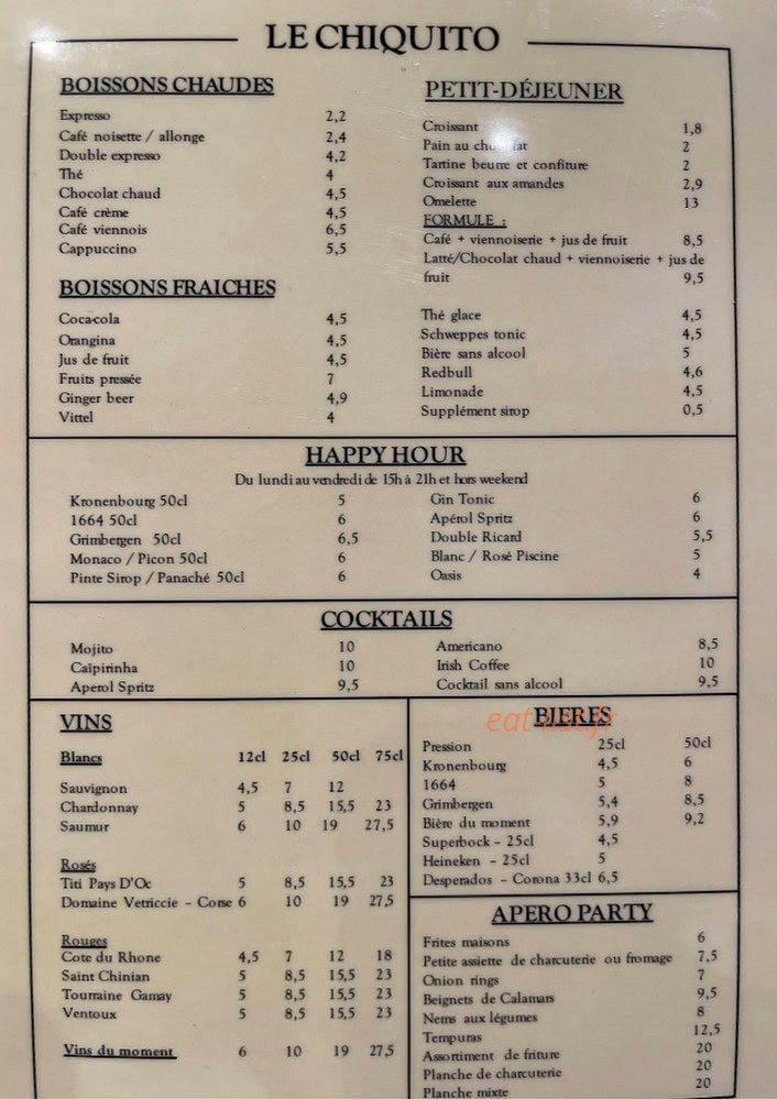 Le chiquito — carte page 2